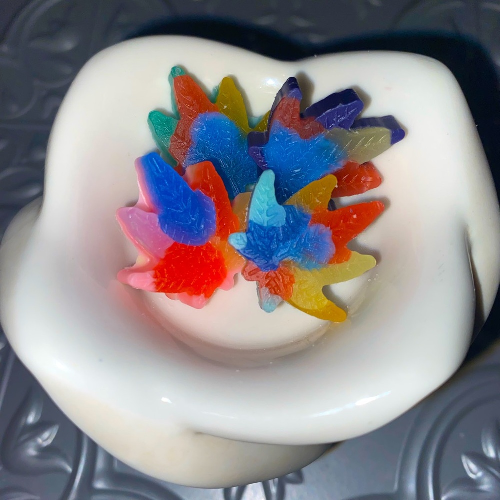 WAX MELTS - MULTICOLORED POT LEAVES - WILDFLOWER SCENT